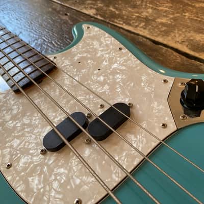 Fender Japan Rare 2002 Mustang Bass CIJ California Blue Finish image 7