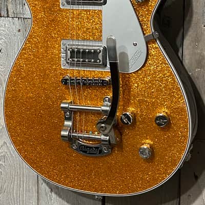 Gretsch G5230T Electromatic Jet FT with Bigsby, Gold Sparkle, Comes Pro Set Up, Help Support Brick & Mortar Music Shops ! image 5