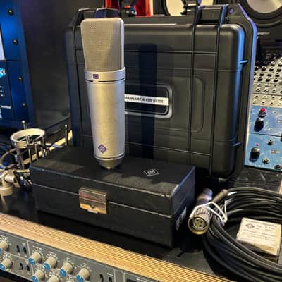 Vintage Neumann U87 Large Diaphragm Multipattern Condenser Microphone with refurbished swivel mount, extra Neumann brand capsule, shockmount, mic case and pelican case! image 2