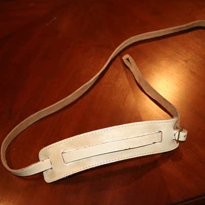 Bobby Lee  Leather Guitar Strap  Circa 1958-1960 - White image 1