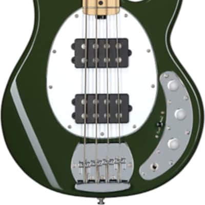 Sterling StingRay RAY4HH 4-String Bass Guitar, Maple Fingerboard, Olive image 1