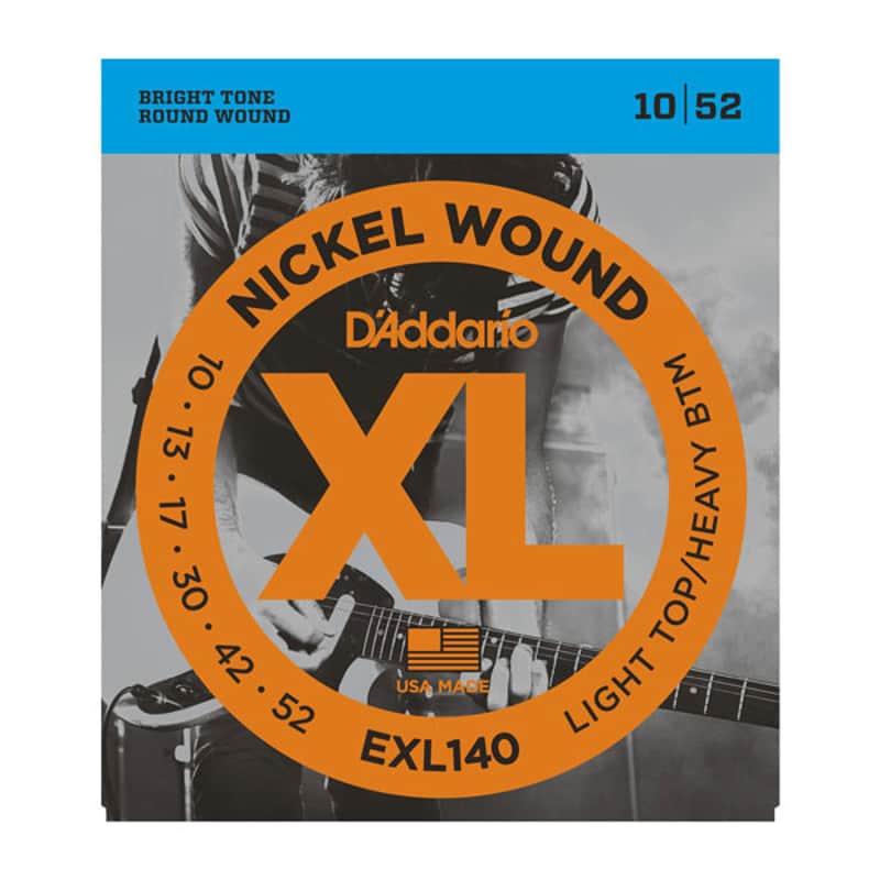 D’Addario EXL140-3D Nickel Wound Electric Guitar Strings Light Top/Heavy Bottom 10-52 3 sets image 1