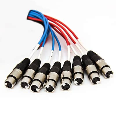 8 Channel 10' XLR Female to 1/4" TRS Audio Snake Cable image 3