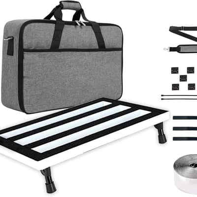 Guitar Pedal Board Aluminum Alloy 1.76IB Super light Effect Pedalboard 19.8''x11.5'' with Carry Bag White image 1