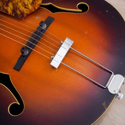 1940s Regal Vintage Archtop Acoustic Guitar, Spruce & Mahogany, USA-Made w/ Case image 7