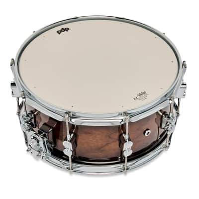 PDP Concept Maple Exotic 6.5x14 Snare Drum Walnut Charcoal Burst PDCMX6514SSWC image 4