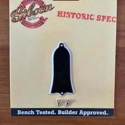 Gibson PRTR-120 Truss Rod Cover Historic Spec 2010';s - Black/with white trim image 1