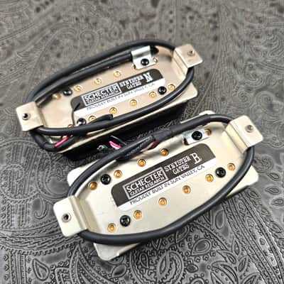 Schecter USA Custom Shop "Synyster Gates" Open Coil Humbucker Pickup SET in Black w/ Gold Hex Poles! Bridge & Neck "Synbuckers", A7X, Avenged Sevenfold, Avenger (SKU: 1A78) image 2