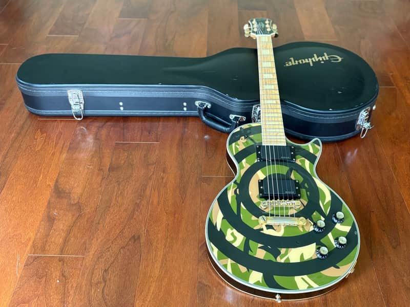 Epiphone Zakk Wylde Signature Les Paul Custom 2003 - 2015 - Camouflage with Bullseye image 1