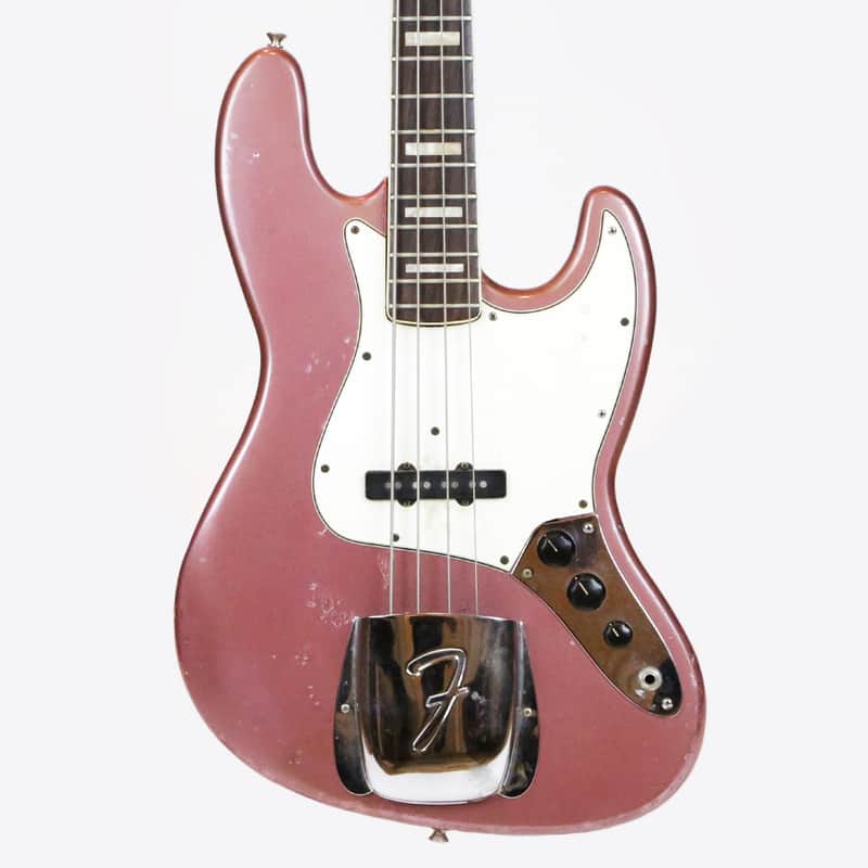 1966 Fender Jazz Bass Burgundy Mist Metallic Vintage Original Neck