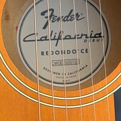 Fender California Debut Redondo electro-acoustic 2025 - Sunburst image 5