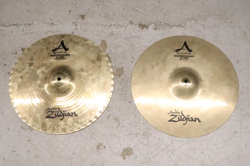 Zildjian 14" A Custom Mastersound Hi Hat Cymbals Pair image 1