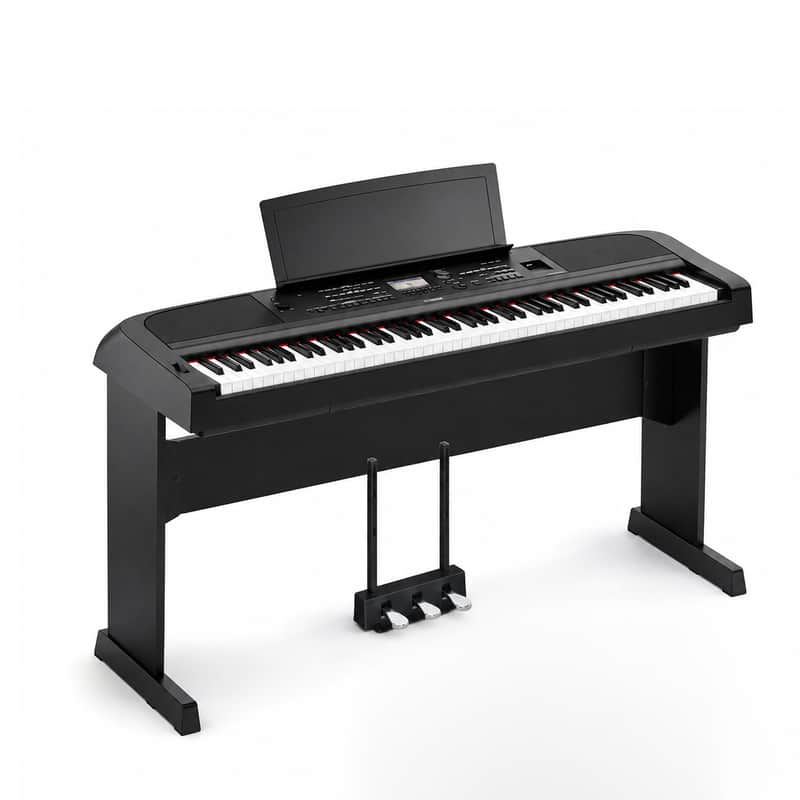 Yamaha DGX670 88-Key Portable Grand Piano Bundle with Stand and Pedal (Black) image 1