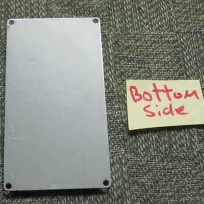 used genuine Boss Pink Label Taiwan Bottom Plate MISSING Serial Number (from 1998) - Pink Bottom Label, silver text / graphic, silver metal bottom plate (was originally from a BF-2 pedal) NO pedal / NO other items / NO screws image 18