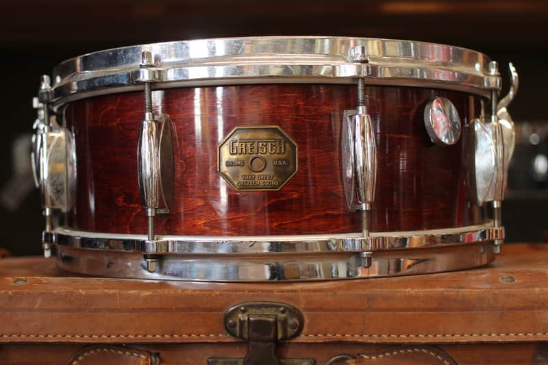 1970's Gretsch '4157' Snare Drum 5.5”x14" in Walnut image 1