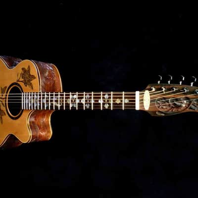Asturias Grand Solo (38188) Small Jumbo shape /cutaway. Indian