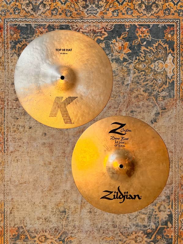 ULTRA CRISP Zildjian K/Z COMBO 13" Hihats 890 1438 g SEMI DRY! Discontinued??? image 1