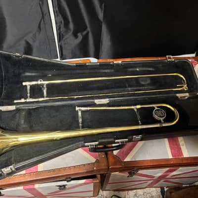 King 606 Student Model Tenor Trombone 2010s - Clear-Lacquered Brass image 1