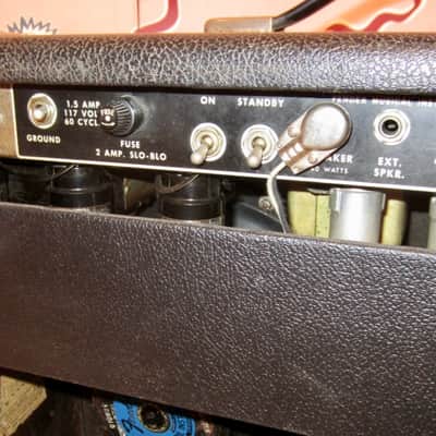 Fender Pro Reverb 2-Channel 40-Watt 2x12" Guitar Combo - 1966 - Black Panel image 5