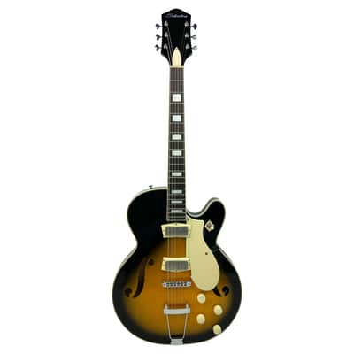 Silvertone 1446TTSB Semi-Hollow Electric Guitar - Tobacco Sunburst image 2