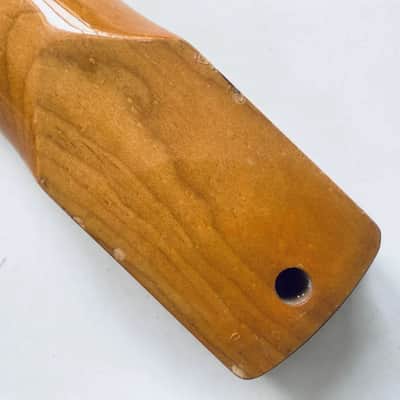 Tagima Orange Gloss Finish Strat Style Guitar Neck, 22 Frets Fingerboard image 7