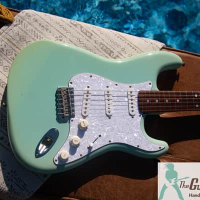 Custom PartsCaster with Fender Japan E Serial Neck & Surf Green Body - Pro Set Up w Perfect Frets/Action/Intonation! Tons of MOJO image 7