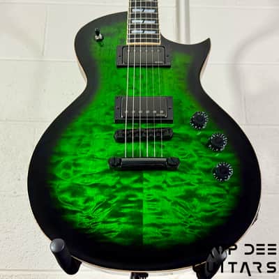 ESP USA Eclipse Electric Guitar w/ Case-Dark Green Sunburst image 8