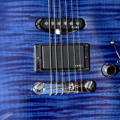 Fender Stratocaster FMT Set Neck 2001 - crazy cool Custom Shop See-Thru Blue w/a carved flamey Maple top ! image 10