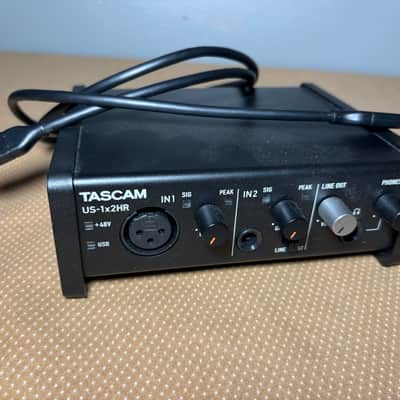 TASCAM US-1X2HR High Resolution USB Audio Interface 2020 - Present - Black / Red image 1