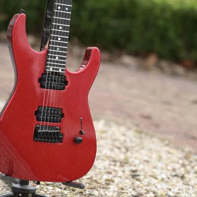 Charvel Custom Shop Limited Edition DK24, Bare Knuckle PU - Red Sparkle image 3