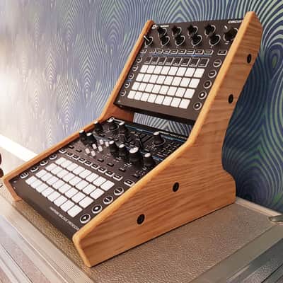 Novation Circuit & Monostation Oak Veneered MDF Dual Stand image 2