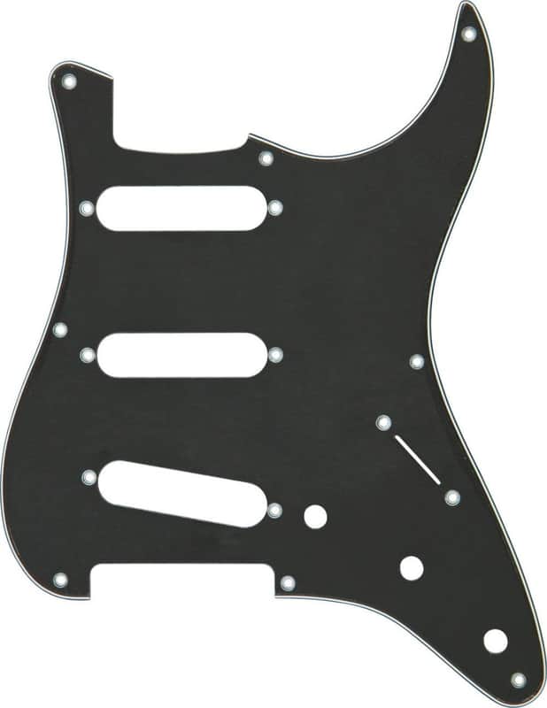 Genuine Fender 8-Hole '50s '57 Vintage-Style Black Stratocaster Pickguard, BLACK image 1