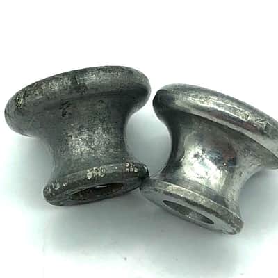 Gibson Vintage Strap Buttons 1980’s? Worn Aluminum image 2
