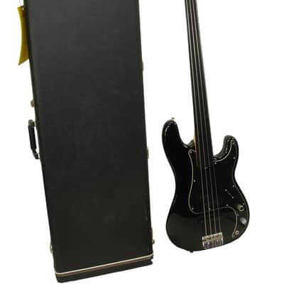 2005 Fender Tony Franklin Fretless Precision Bass, Ebony Fingerboard, Black w/ Case image 1