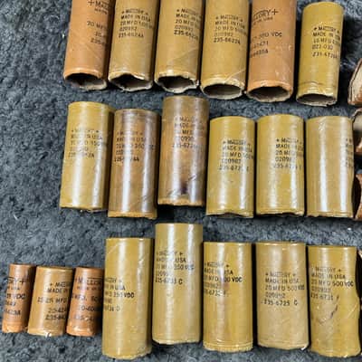 Fender- tube amp capacitor sleeves, Astron & Mallory, 1960's image 3