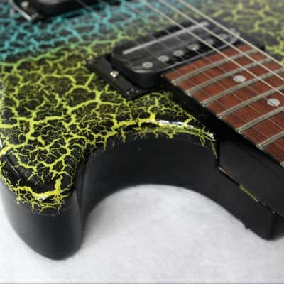 Custom Crackle Painted and Upgraded Epiphone LP Special ll Electric Guitar With Matching Headstock image 15