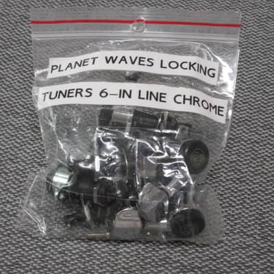 Planet Waves 6 In Line Locking RT Handed Tuners - Chrome image 4
