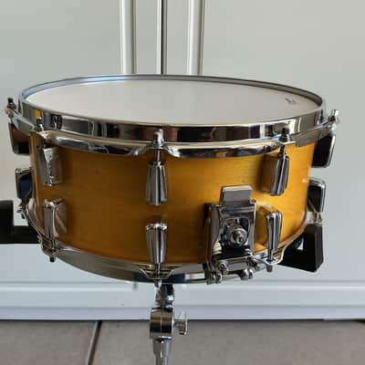 Scott’s custom drums Modern vintage Ludwig 6 ply maple shell 5 3/4” x 14” snare drum - Honey amber lacquer image 2