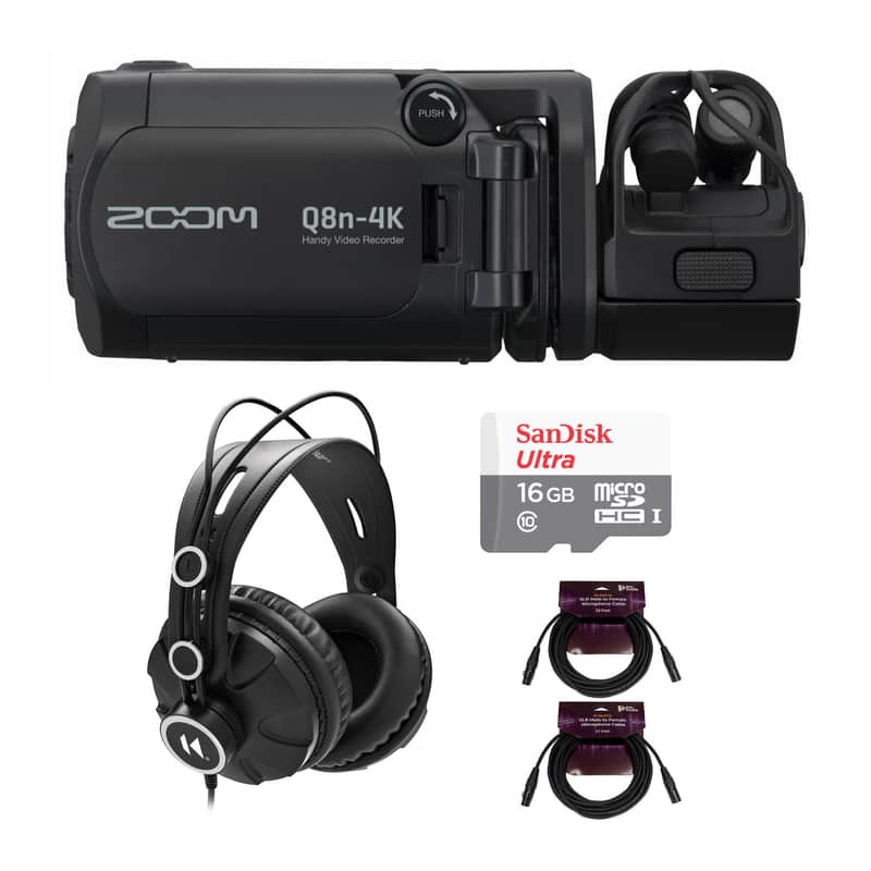 Zoom Q8n 4K Handy Video Recorder with Headphones and 128GB Memory Card Bundle image 1