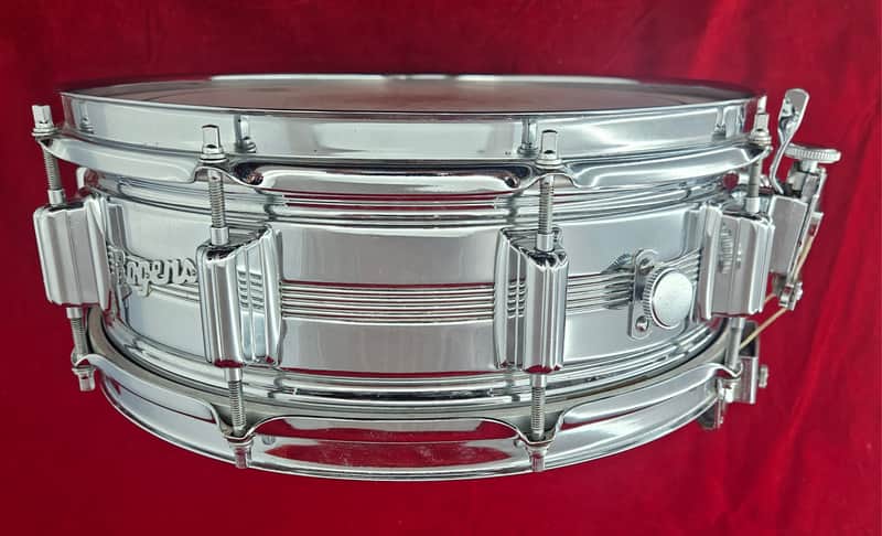 Rogers Dyna-Sonic 14x5 Snare Drum 1960s - Chrome Over Brass image 1