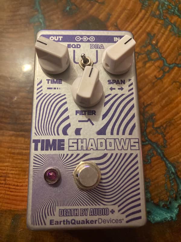 EarthQuaker Devices / Death By Audio Time Shadows Subharmonic Multi-Delay Resonator 2020 - Silver / Purple image 1