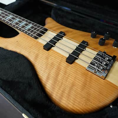 Spector USA NS-2 - Oiled Solid Cherry Wings 4-String Electric Bass Guitar w/ Black Tolex Case (NAMM 2024) image 10