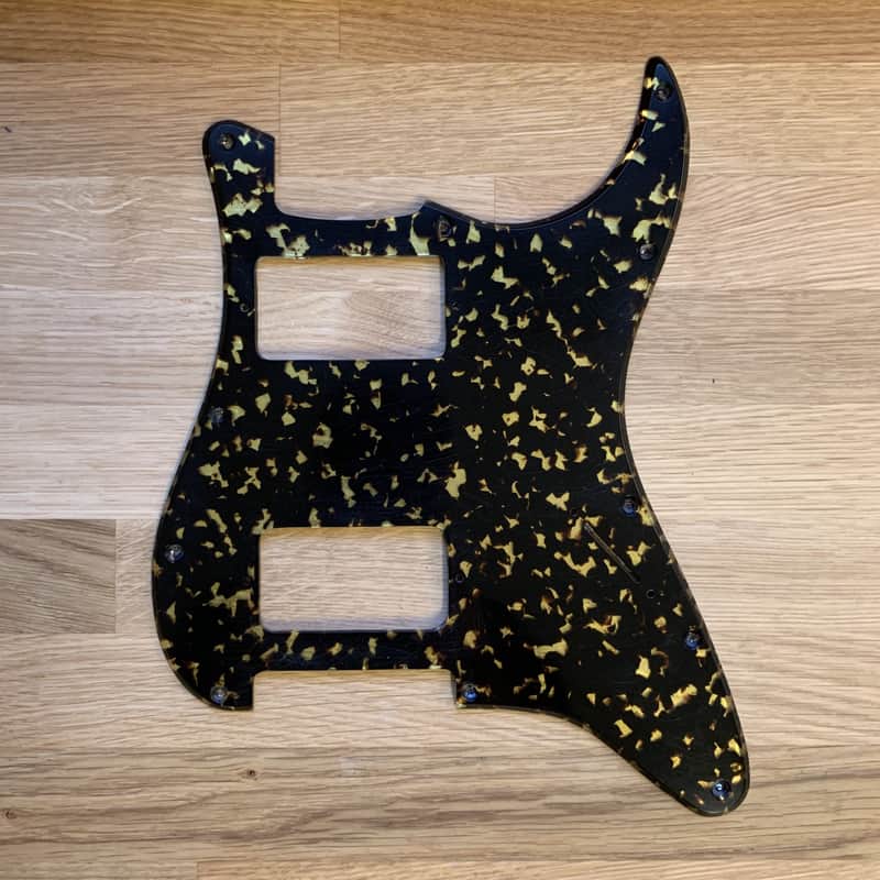 S-style Guitar Pickguard HH - Yellow/Brown flake Solid Italian Tortoise [#N1A010P] image 1
