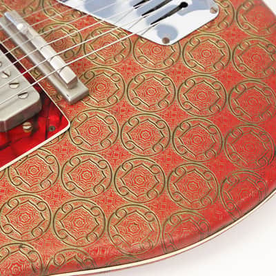 1962 Gagliano by Hofner Model 172 - Rare Diamond Pickup with Red & Gold Vinyl Covering! image 7