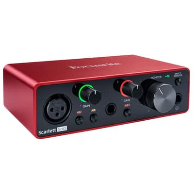 Focusrite Scarlett Solo Audio Recording Interface MV7 Silver Microphone Speakers image 15