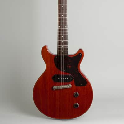 Gibson  Les Paul Junior Solid Body Electric Guitar (1958), ser. #7312, black tolex hard shell case. image 1