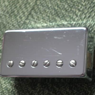 used 2004 Ibanez Super 58 Bridge HB pickup, Chrome, Indonesia, Ceramic (7.82k) SP-58-R, the R stands for rear which is bridge (but can go in Neck position, Ibanez pickup modeled after PAF) 4 conductor +springs/screws, SP-58 image 10