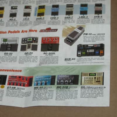 very lightly handled / very clean Boss Product Lineup 2005 Vol.1 (fold open product catalog - fully open it is 14 inches L x 10 inches W), printed in Taiwan 2005 image 16