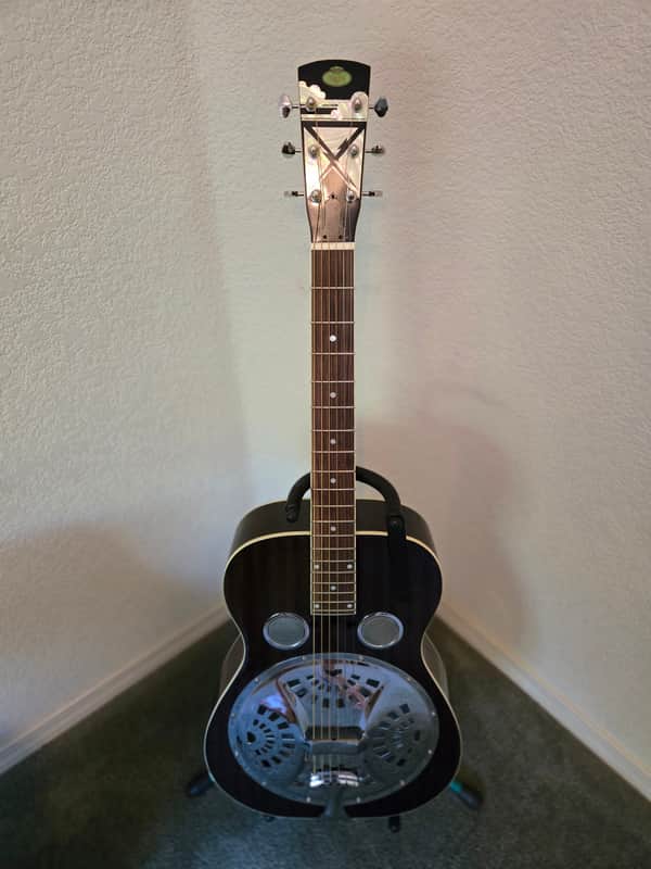 Regal RD-56 Artist Series Roundneck Resonator - Black Lightning image 1