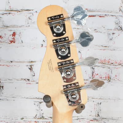 Fender Standard Precision Bass, Laurel Fingerboard, White Pickguard, Black image 6